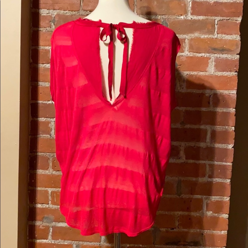 Adam open tie-back sleeveless tunic